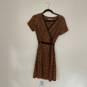 Mamouchka Paris Leopard Print Dress Size Small